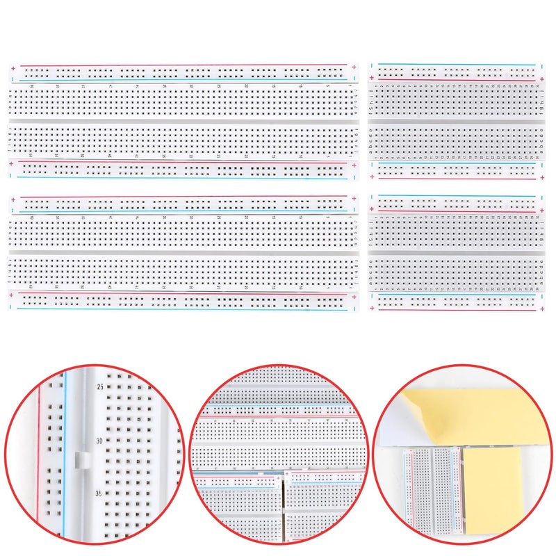 Rindion Breadboard, 6PCS Bread Board, Breadboard Kit Includes 2PCS 830 Point + 4PCS 400 Point, Power Distribution Connection Block for Arduino, Proto Shield and Prototype Shield - Image 4